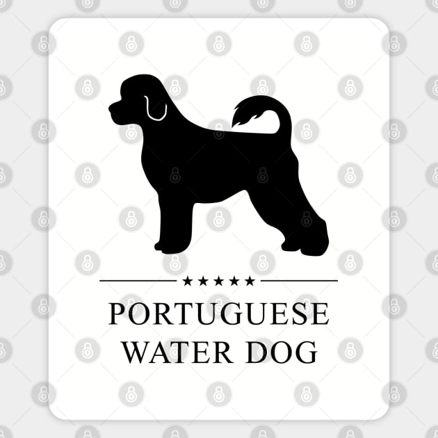 Portuguese Water Dog Black Silhouette Magnet by millersye